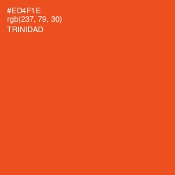 #ED4F1E - Trinidad Color Image