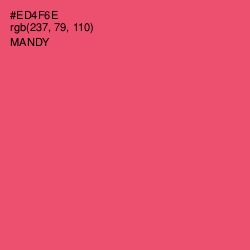 #ED4F6E - Mandy Color Image