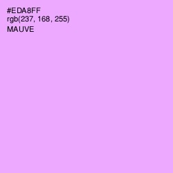 #EDA8FF - Mauve Color Image