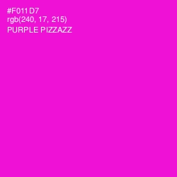 #F011D7 - Purple Pizzazz Color Image