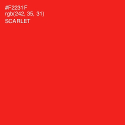 #F2231F - Scarlet Color Image