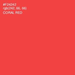 #F24242 - Coral Red Color Image