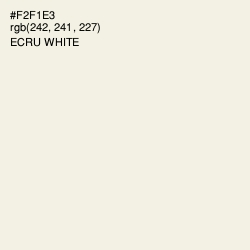 #F2F1E3 - Ecru White Color Image