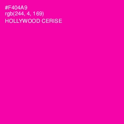 #F404A9 - Hollywood Cerise Color Image