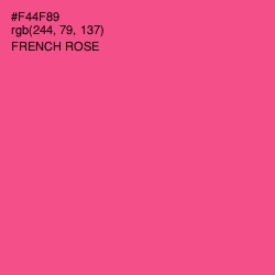 #F44F89 - French Rose Color Image