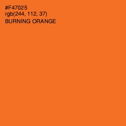 #F47025 - Burning Orange Color Image