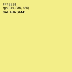 #F4EE88 - Sahara Sand Color Image