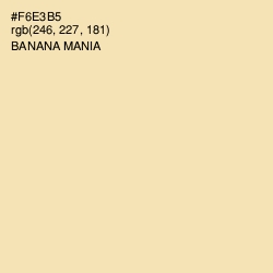 #F6E3B5 - Banana Mania Color Image