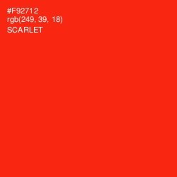 #F92712 - Scarlet Color Image