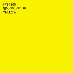 #F9F200 - Yellow Color Image