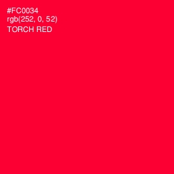 #FC0034 - Torch Red Color Image