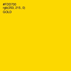 #FDD700 - Gold Color Image