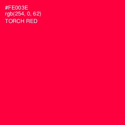 #FE003E - Torch Red Color Image