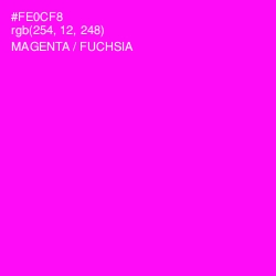 #FE0CF8 - Magenta / Fuchsia Color Image