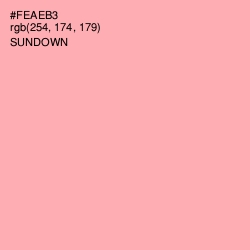 #FEAEB3 - Sundown Color Image