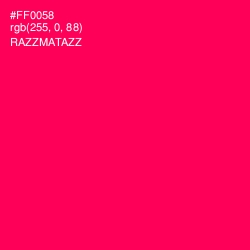 #FF0058 - Razzmatazz Color Image