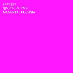 #FF18FF - Magenta / Fuchsia Color Image