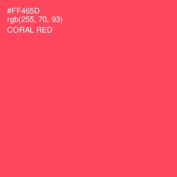 #FF465D - Coral Red Color Image