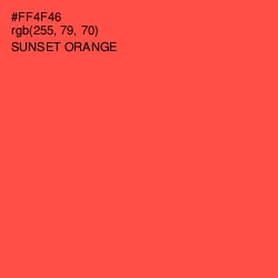 #FF4F46 - Sunset Orange Color Image