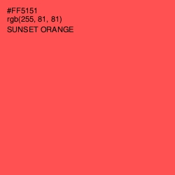 #FF5151 - Sunset Orange Color Image