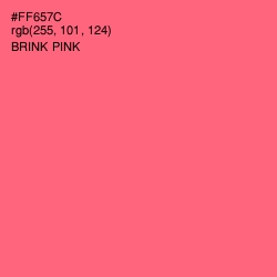 #FF657C - Brink Pink Color Image
