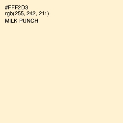 #FFF2D3 - Milk Punch Color Image