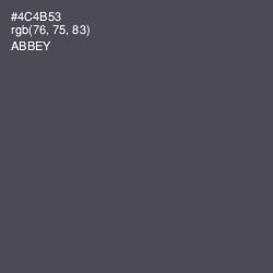 #4C4B53 - Abbey Color Image