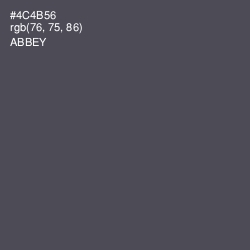 #4C4B56 - Abbey Color Image