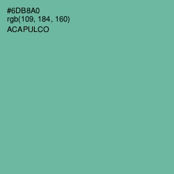 #6DB8A0 - Acapulco Color Image