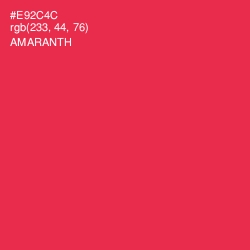 #E92C4C - Amaranth Color Image
