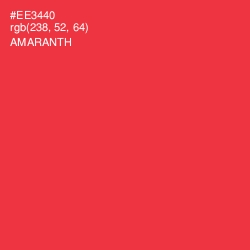 #EE3440 - Amaranth Color Image