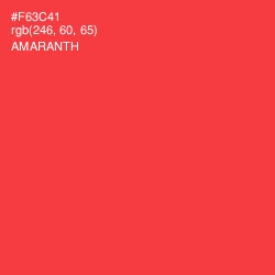 #F63C41 - Amaranth Color Image