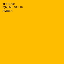#FFBD00 - Amber Color Image