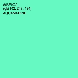 #66F9C2 - Aquamarine Color Image