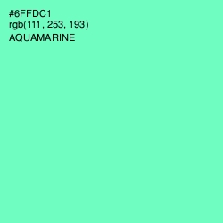 #6FFDC1 - Aquamarine Color Image