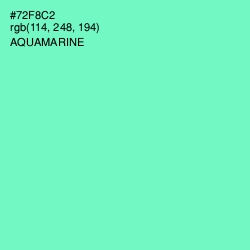 #72F8C2 - Aquamarine Color Image