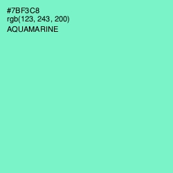 #7BF3C8 - Aquamarine Color Image