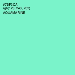 #7BF3CA - Aquamarine Color Image
