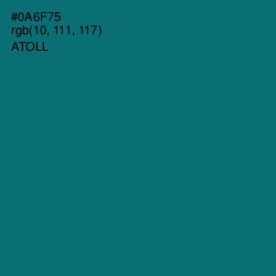 #0A6F75 - Atoll Color Image