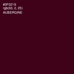 #3F0219 - Aubergine Color Image