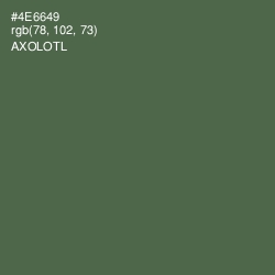#4E6649 - Axolotl Color Image