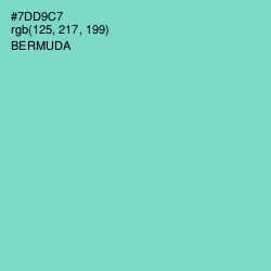 #7DD9C7 - Bermuda Color Image