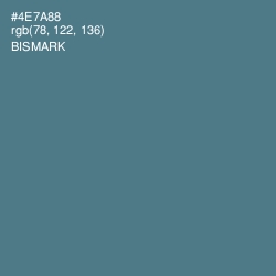 #4E7A88 - Bismark Color Image