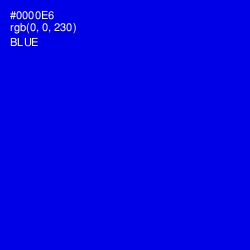 #0000E6 - Blue Color Image