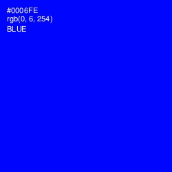 #0006FE - Blue Color Image