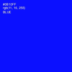 #0B10FF - Blue Color Image
