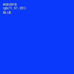 #0B39FB - Blue Color Image