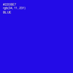#220BE7 - Blue Color Image