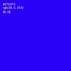 #2700F5 - Blue Color Image