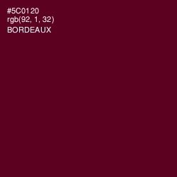 #5C0120 - Bordeaux Color Image